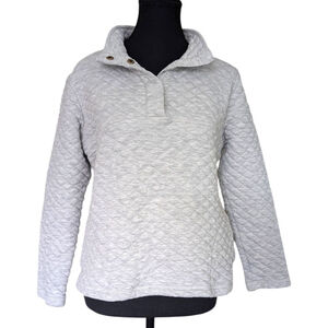 Avalanche Supply Co. Quilted 1/4 Snap Pullover - Grey - L - Gorpcore Granola